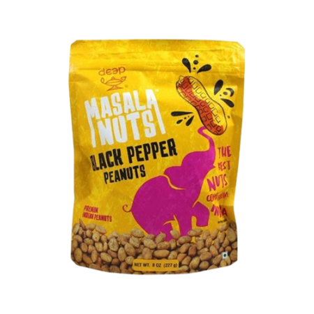 Deep Black Pepper Peanuts 8 Oz