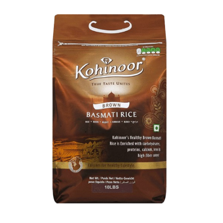 Kohinoor Brown Basmati Rice 10 Lb Jar