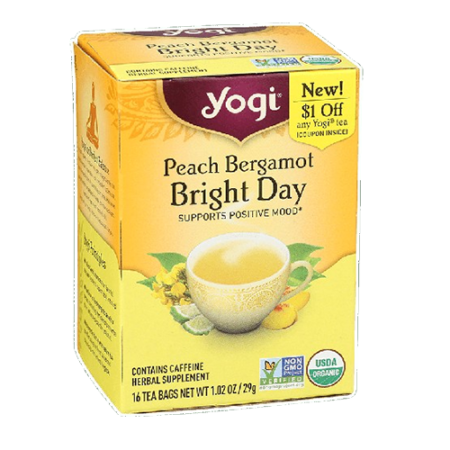 Yogi Peach Bergamot Bright Day 16 Tea Bags