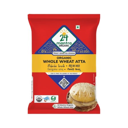 24MANTRA ORGANIC WHOLE WHEAT FLOUR 2.2LBS
