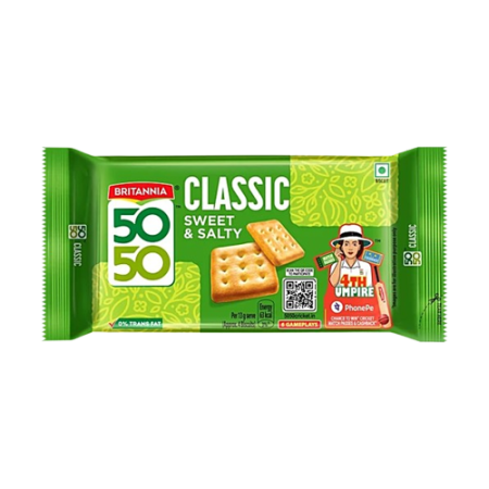BRITTANIA 50/50 SWEET SALTY BISCUTY 372G